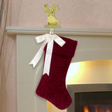 Dyno Red/White Matte W/Bow Christmas Stocking 20 in., Pack of 12