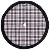 Dyno Cream/Black Plaid Print Tree Skirt, Pack of 4