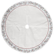Dyno Ivory/Red Faux Pine Cone Tree Skirt, Pack of 4
