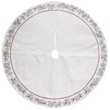 Dyno Ivory/Red Faux Pine Cone Tree Skirt, Pack of 4