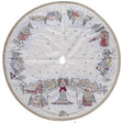 Dyno White/Warm Gray Tree Village Tree Skirt, Pack of 4