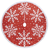 Dyno Red/White Large Snowflake Printed Tree Skirt, Pack of 4