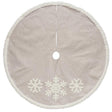 Dyno Tan Linen W/Snowflakes Tree Skirt, Pack of 4