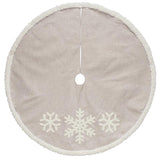 Dyno Tan Linen W/Snowflakes Tree Skirt, Pack of 4