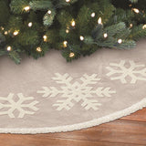 Dyno Tan Linen W/Snowflakes Tree Skirt, Pack of 4