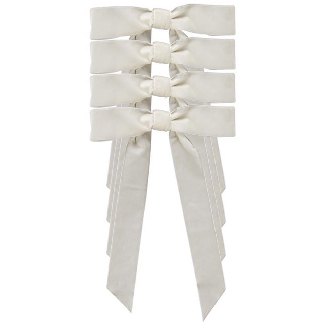 Dyno Ivory Christmas Bow 10 in., Pack of 12