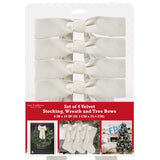 Dyno Ivory Christmas Bow 10 in., Pack of 12