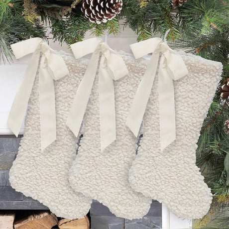 Dyno Ivory Christmas Bow 10 in., Pack of 12