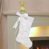 Dyno Ivory Faux Fur W/Bow Christmas Stocking 20 in., Pack of 12
