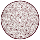 Dyno Ivory/Red Poinsettia Tree Skirt, Pack of 4