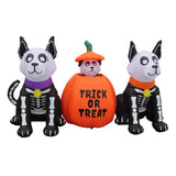 A Holiday Company 7 ft. LED Prelit Animated Skeleton Dog Family Inflatable