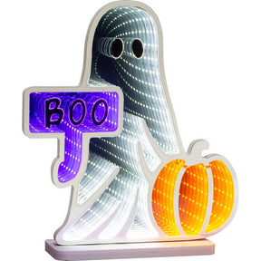 Celebrations Orange 149 ct 11.8 in. LED Prelit Ghost Halloween Decor, Pack of 4