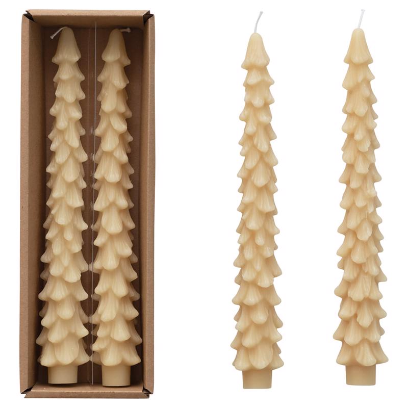 Creative Co-Op Cream Unscented Tree Candle, Pack of 12