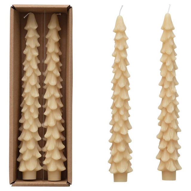 Creative Co-Op Cream Unscented Tree Candle, Pack of 12
