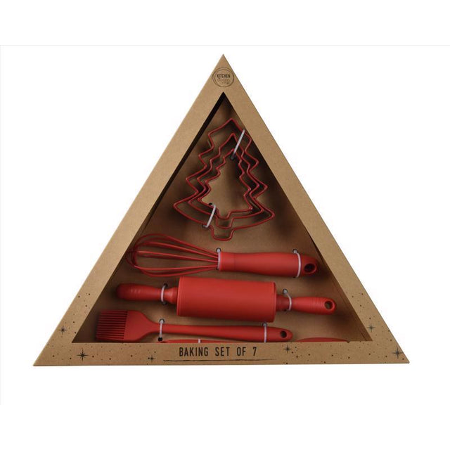 Decoris Red Baking set Table Decor, Pack of 6