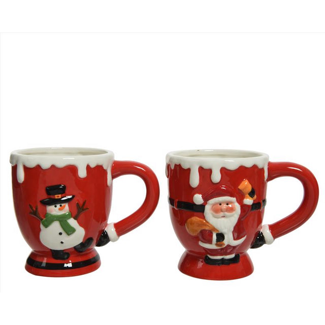 Decoris Red Santa Claus Mug 4 in., Pack of 24