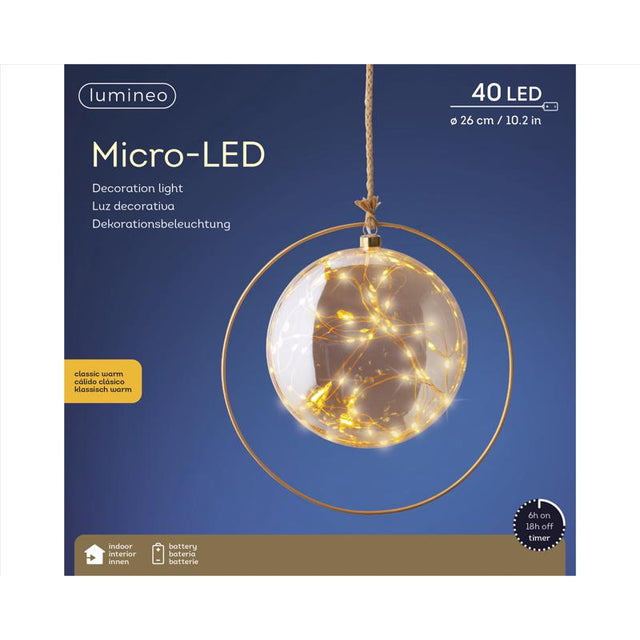 Lumineo LED Micro Warm White 40 ct Christmas Lights 1 ft., Pack of 10