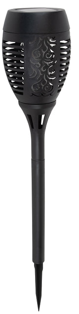 Boston Harbor 26076 Solar TIKI Torch, NI-Mh Battery, AA Battery, 32-Lamp, Plastic Fixture, Black, Pack of 12