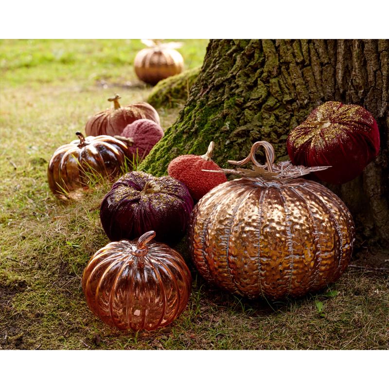 Decoris 8 in. Pumpkin Fall Decor, Pack of 4