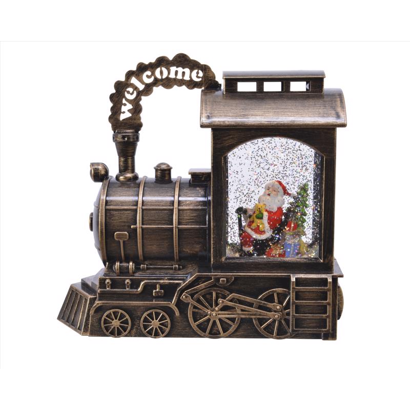 Lumineo LED Brown Train Water Spinner Animated Decor 9 in., Pack of 6