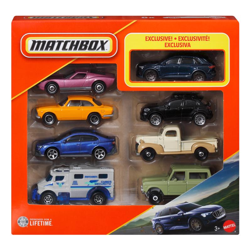 Matchbox 1:64 Scale Die-Cast Toy Cars Assorted 8 pc, Pack of 6