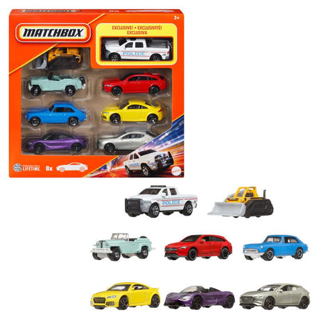 Matchbox 1:64 Scale Die-Cast Toy Cars Assorted 8 pc, Pack of 6