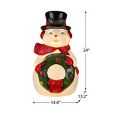 Mr. Christmas LED Warm White Nostalgic Snowman 24 in. Blow Mold