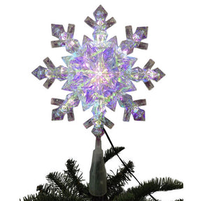 Celebrations LED Cool White Snowflake Tree Topper 9.25 in., Pack of 6