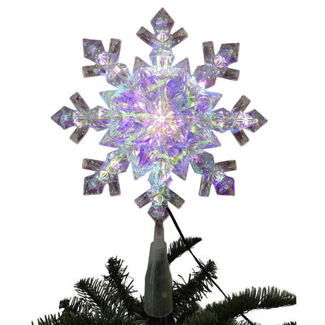 Celebrations LED Cool White Snowflake Tree Topper 9.25 in., Pack of 6