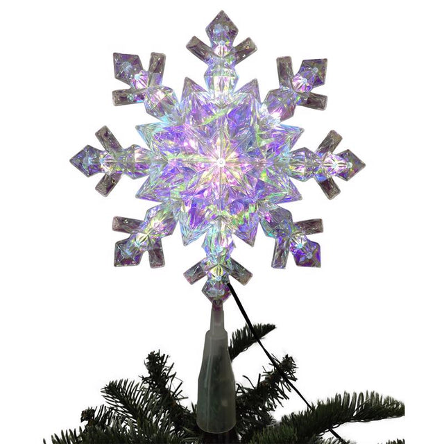 Celebrations LED Cool White Snowflake Tree Topper 9.25 in., Pack of 6