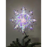 Celebrations LED Cool White Snowflake Tree Topper 9.25 in., Pack of 6