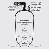 Dyno Titan Pro Roof Ridge Light Clips 50 pk