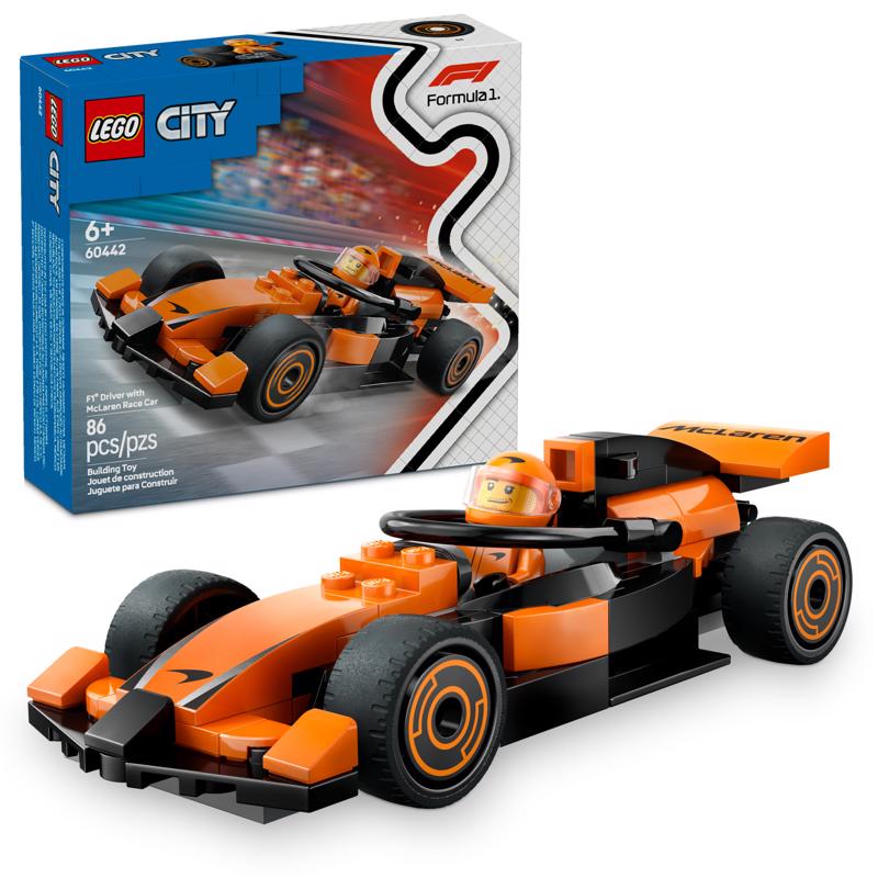 LEGO City F1 Driver with McLaren Race Car Building Set Multi 86 pc