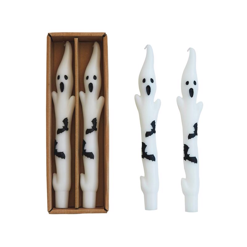 Creative Co-Op 10 in. Ghost Taper Candle, Pack of 4