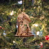 Holy Land Olive Wood Natural 3D Nativity Ornaments 3 in., Pack of 20