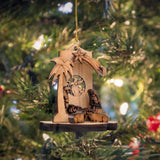 Holy Land Olive Wood Natural 3D Nativity Ornaments 3 in., Pack of 20