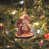 Holy Land Olive Wood Natural 3D Nativity Ornaments 3 in., Pack of 20