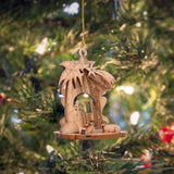 Holy Land Olive Wood Natural 3D Nativity Ornaments 3 in., Pack of 20