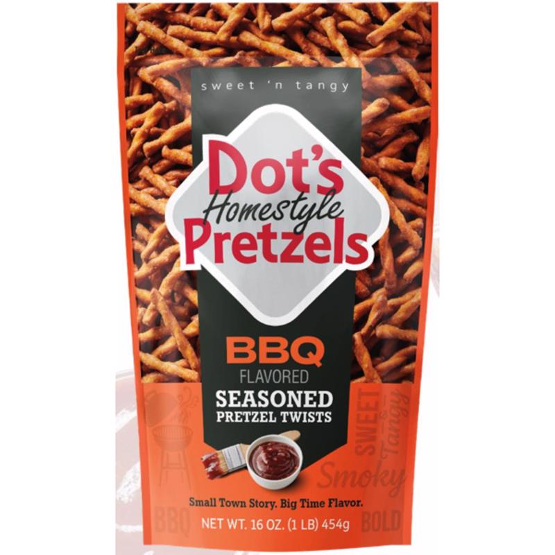 Dot's Homestyle BBQ Pretzels 16 oz Bagged, Pack of 10