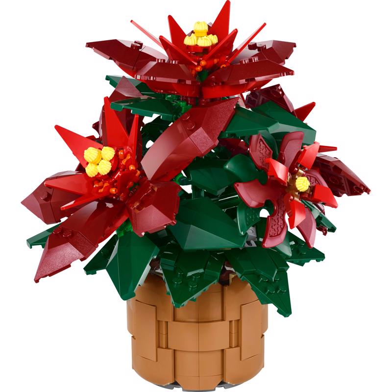 LEGO Botanicals Poinsettia Plant Building Set Multicolored 608 pc