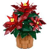 LEGO Botanicals Poinsettia Plant Building Set Multicolored 608 pc
