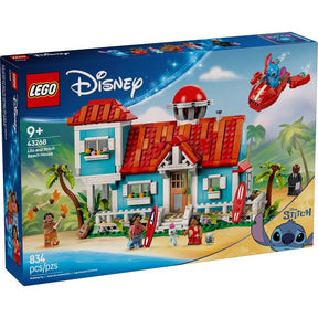 LEGO Disney Lilo and Stitch Beach House Building Set Multicolored