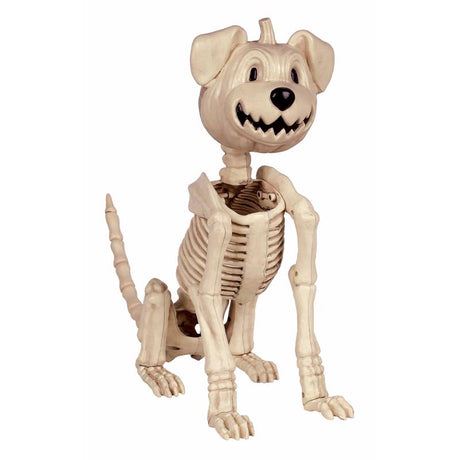 Seasons 17 in. Pumpkin Head Dog Halloween Decor