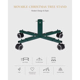 Tree Nest Metal Artificial Rolling Christmas Tree Stand 6 ft.