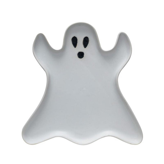 Creative Co-Op Ghost Plate Halloween Decor, Pack of 12