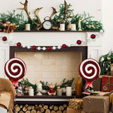Youngcraft Red/White 3D Christmas Candy Cane Swirl Table Decor, Pack of 6