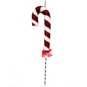 Youngcraft Red/White 3D Christmas Candy Cane Stake Table Decor, Pack of 10