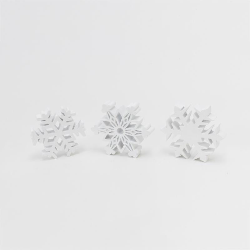 Gerson White Holiday Snowflakes Ornaments, Pack of 6