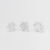 Gerson White Holiday Snowflakes Ornaments, Pack of 6