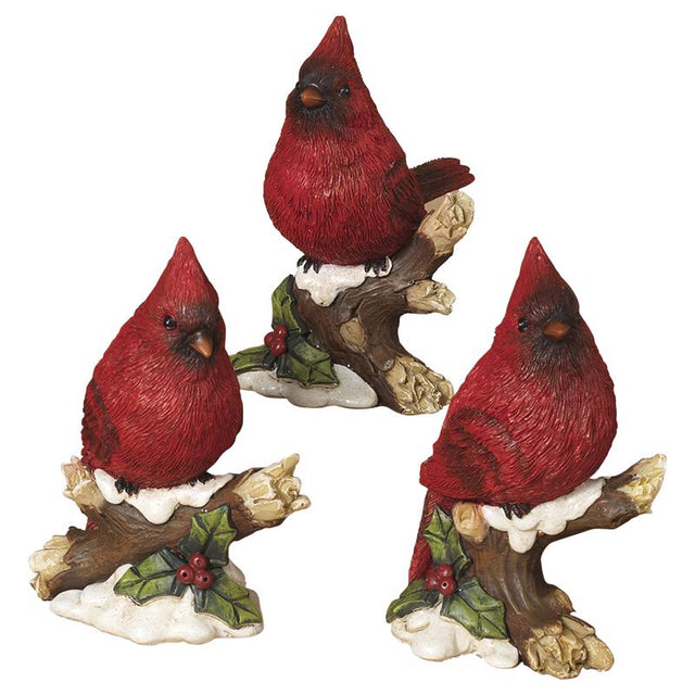 Gerson Assorted Cardinals Table Decor, Pack of 6